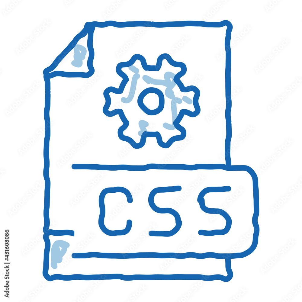 front end css code doodle icon hand drawn illustration front end css code doodle icon hand drawn illustration