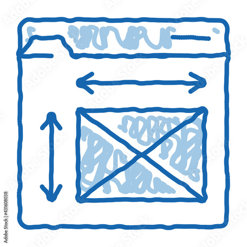 front end web design sizes doodle icon hand drawn illustration