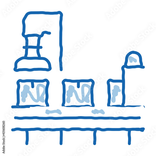manufacturing process doodle icon hand drawn illustration