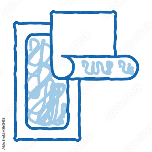 wax stripes doodle icon hand drawn illustration