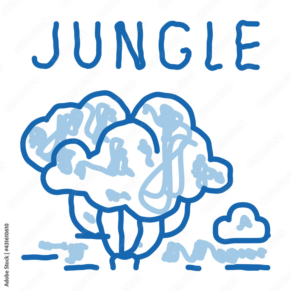lungle tree doodle icon hand drawn illustration lungle tree doodle icon hand drawn illustration