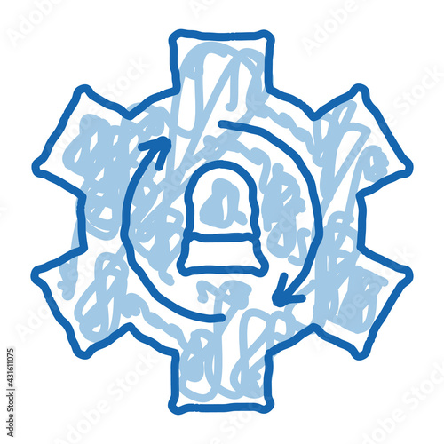 signalization code mistake working process doodle icon hand drawn illustration