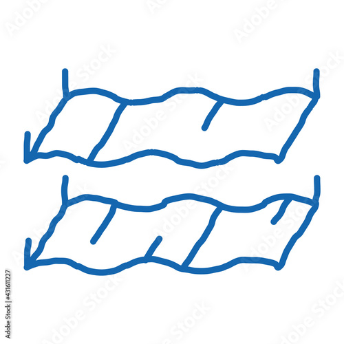 multilevel stretch ceiling doodle icon hand drawn illustration