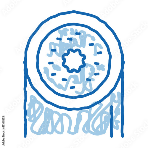 inflamed bronchus doodle icon hand drawn illustration