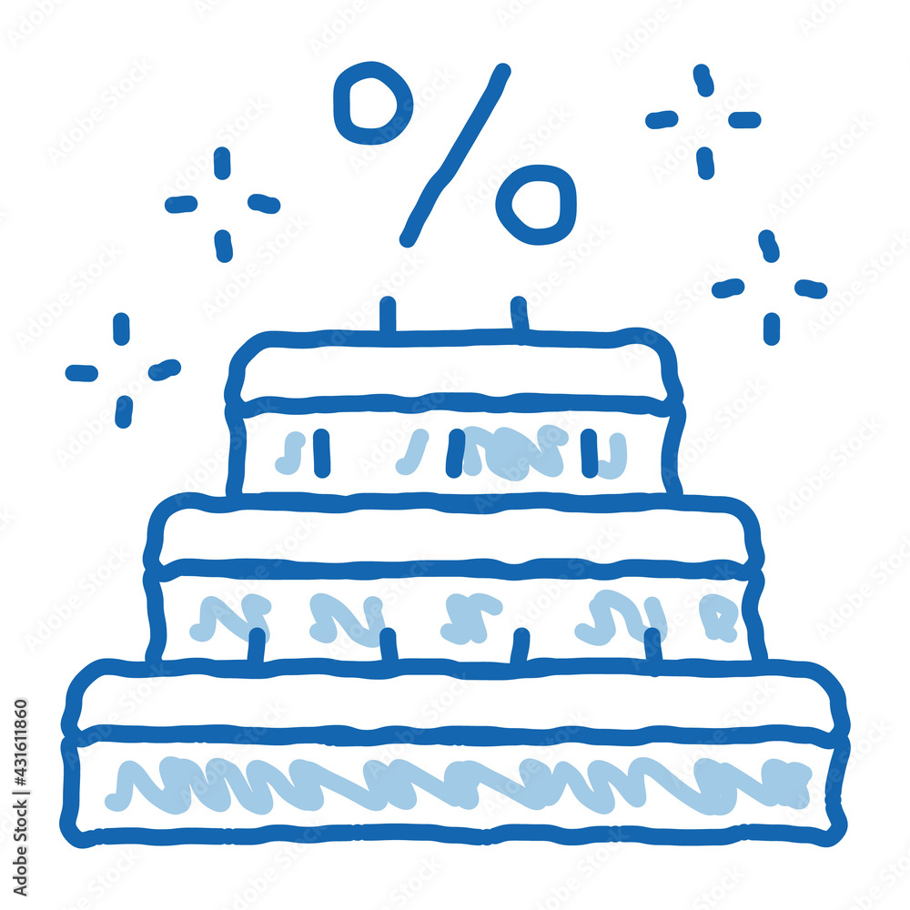 birthday sale discount doodle icon hand drawn illustration birthday sale discount doodle icon hand drawn illustration