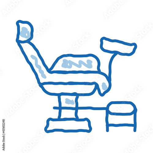 generic chair doodle icon hand drawn illustration