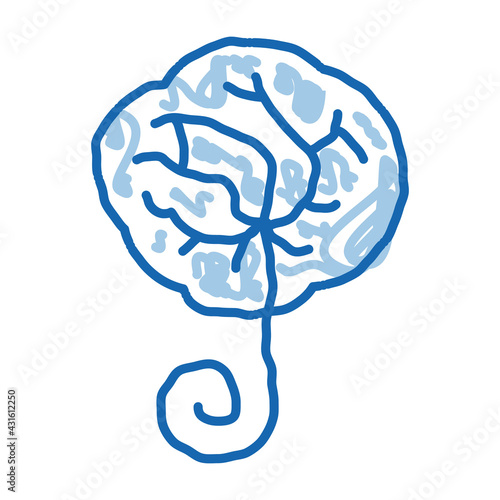 placenta human doodle icon hand drawn illustration