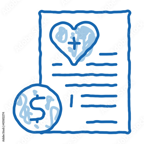 paid services price doodle icon hand drawn illustration