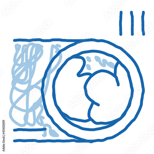 critical atherosclerosis health disease doodle icon hand drawn illustration