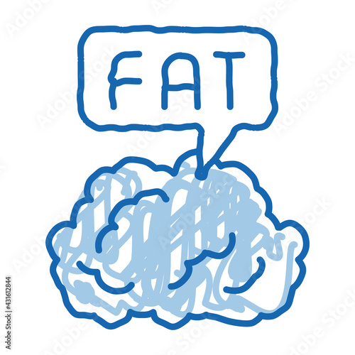 fat atherosclerosis doodle icon hand drawn illustration