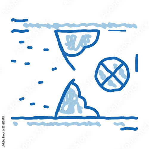 blockage of blood vessel doodle icon hand drawn illustration