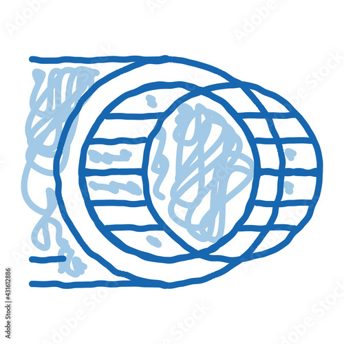 strengthening blood vessel doodle icon hand drawn illustration
