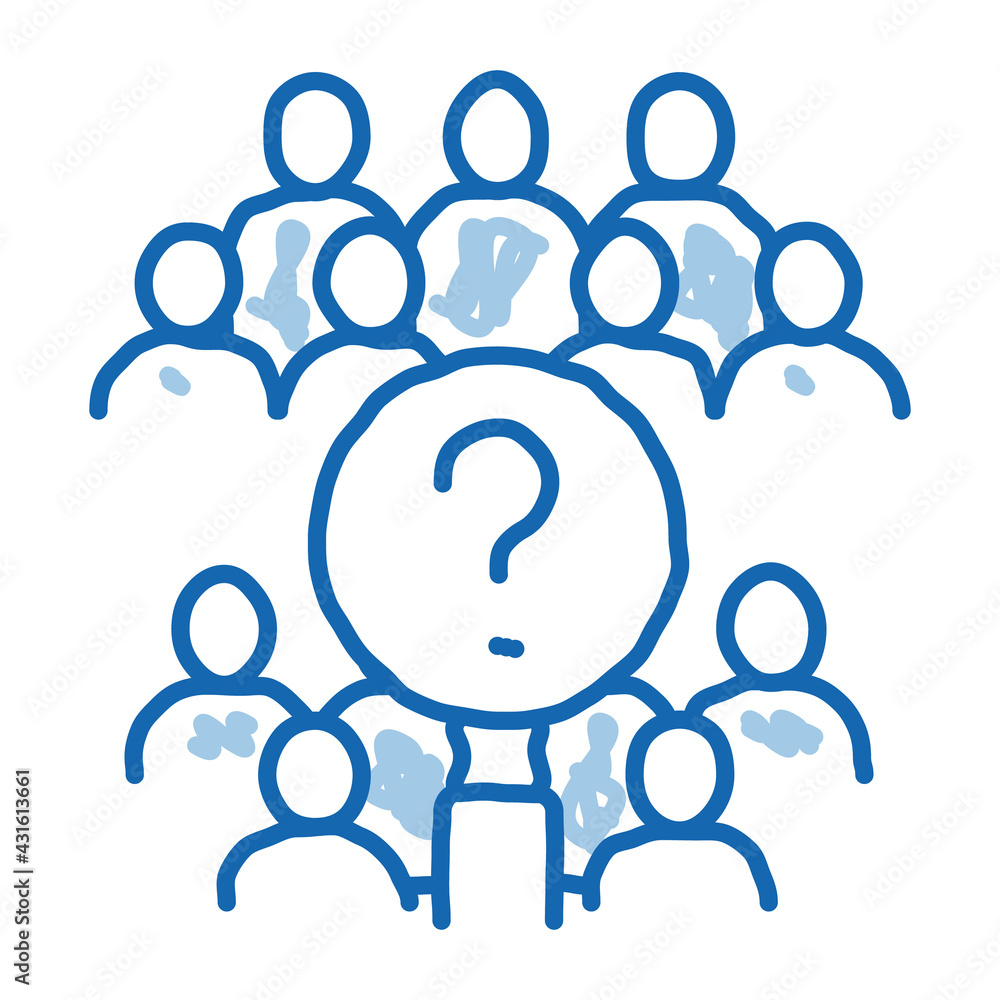 demography researcher doodle icon hand drawn illustration demography researcher doodle icon hand drawn illustration