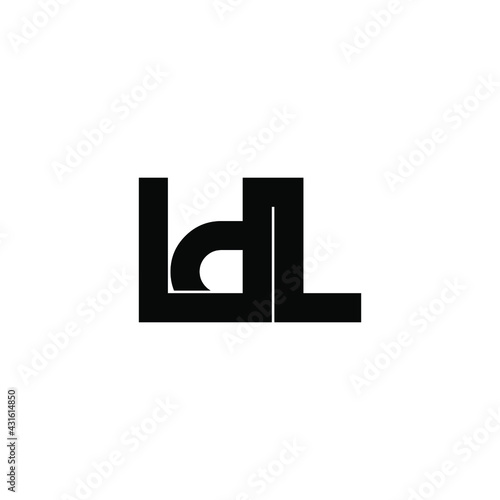 ldl letter original monogram logo design