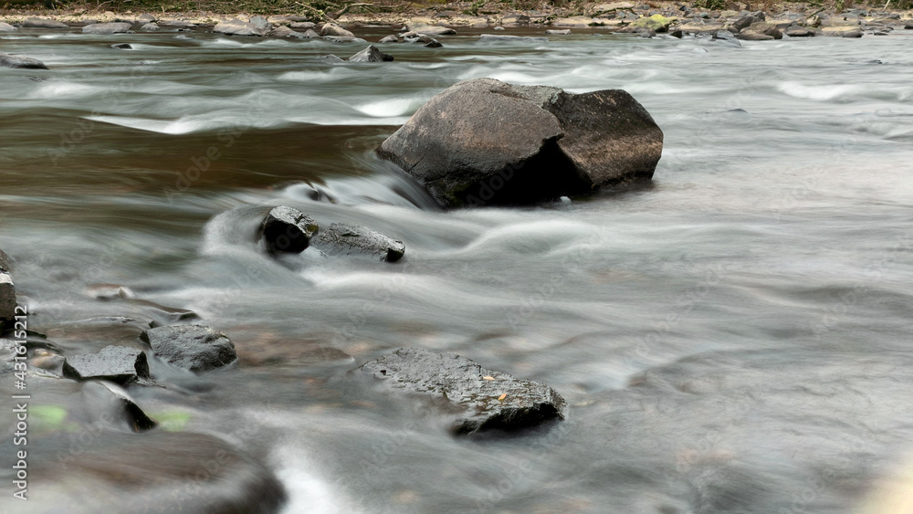 Beautiful river flowing through the woods Beautiful river flowing through the woods