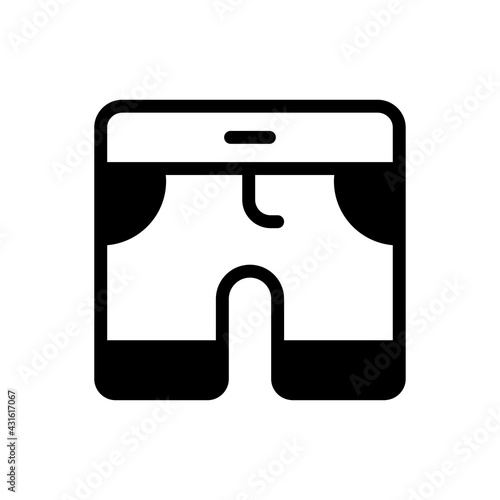Bermuda Short Vector Solid Icon. Beauty and SPA symbol EPS 10 FIle