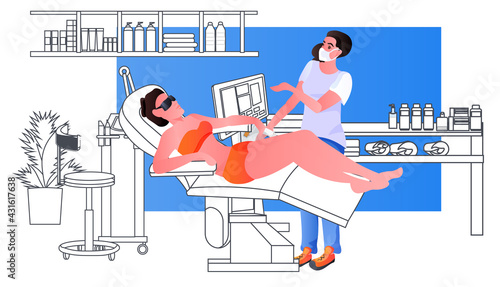 therapist in mask massaging woman patient on massage table physical therapy rehabilitation concept