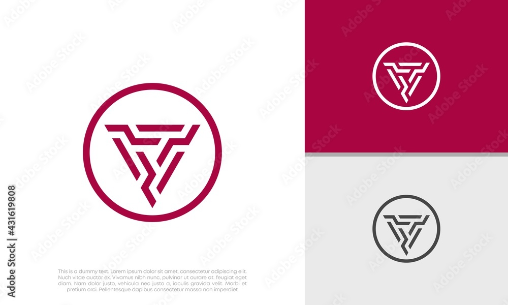 Innovative high tech logo template. Template label for blockchain technology. Initial V logo design. Technology Logo. Innovative high tech logo template. Template label for blockchain technology. Initial V logo design. Technology Logo.