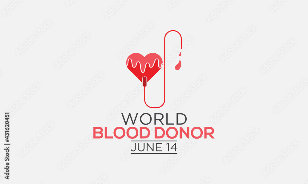 World Blood Donor Day Medical Prevention and Awareness Vector vector background, Banner, Poster, Card observed On June Every Year.