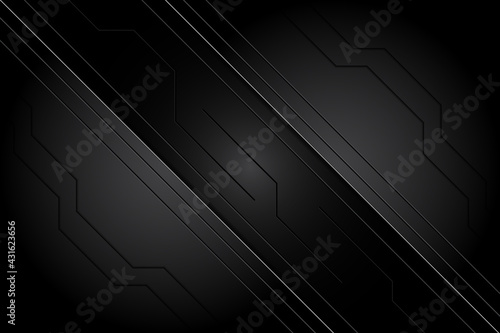 abstract metal carbon texture modern and edge lines chromium on  black. design futuristic technology background. vector illustration