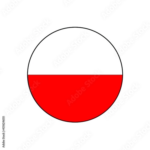 Free Download Poland Flag Circle Vector for European push button concepts.	 - GFXLoad