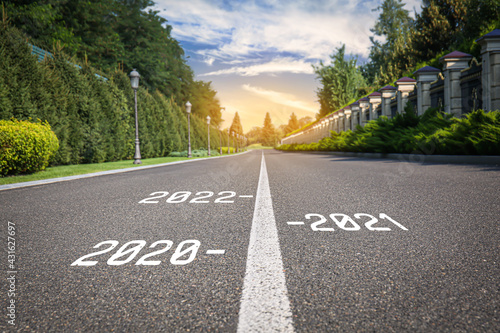 Way to 2022 year. Concept o...