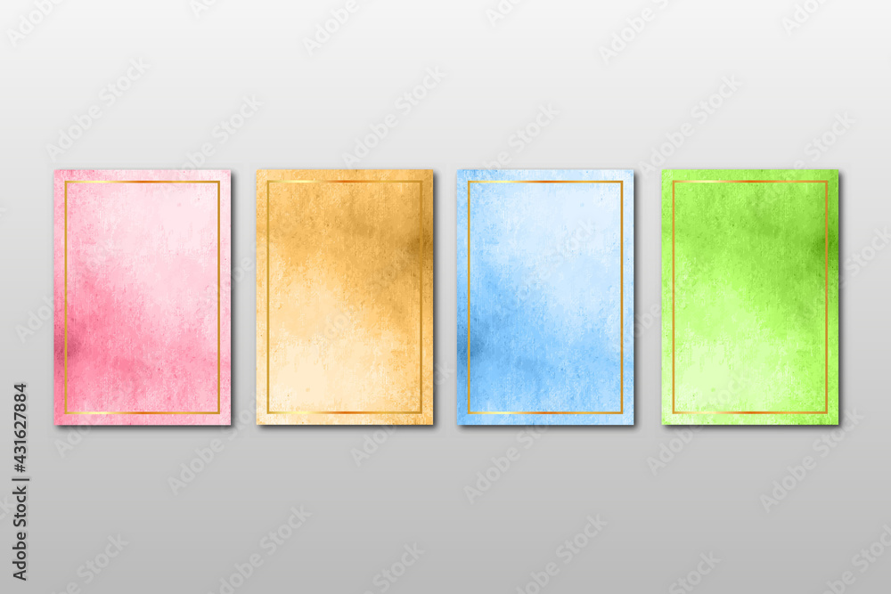 Fototapeta premium watercolor hand painted background texture. aquarelle abstract emerald backdrop. horizontal template