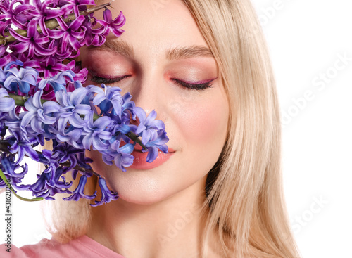 Beautiful young woman with ...
