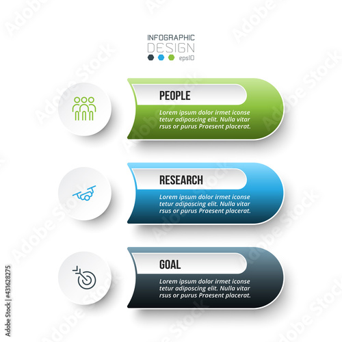 Business work flow infographic template.