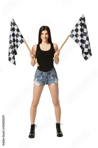 Beautiful young woman with ...