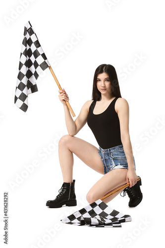 Beautiful young woman with ...
