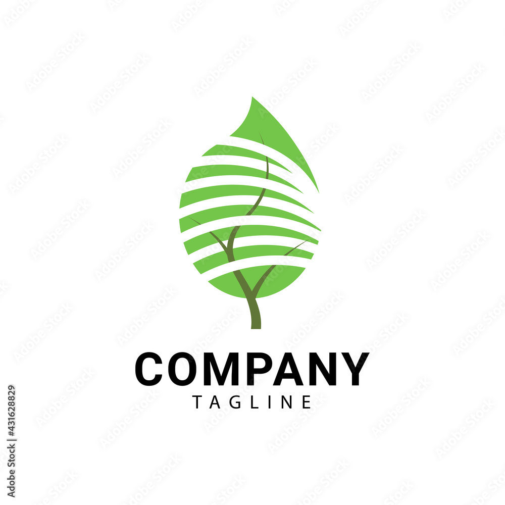 green plant logo which looks modern and trendy