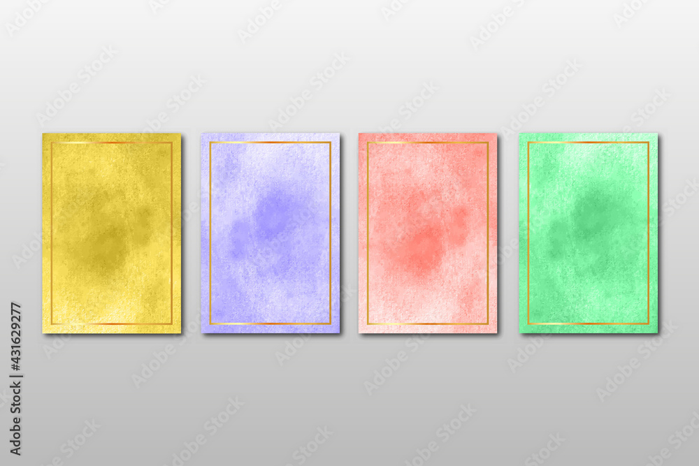 watercolor hand painted background texture. aquarelle abstract emerald backdrop. horizontal template