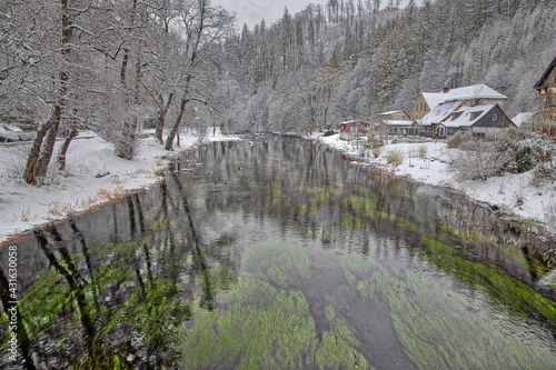 verschneites Bodetal Treseburg photo