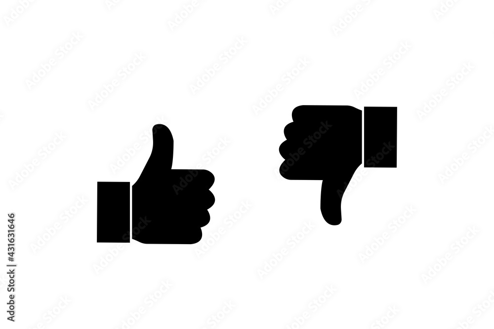 Like and Dislike vector flat Icons. Like and Dislike vector flat Icons.
