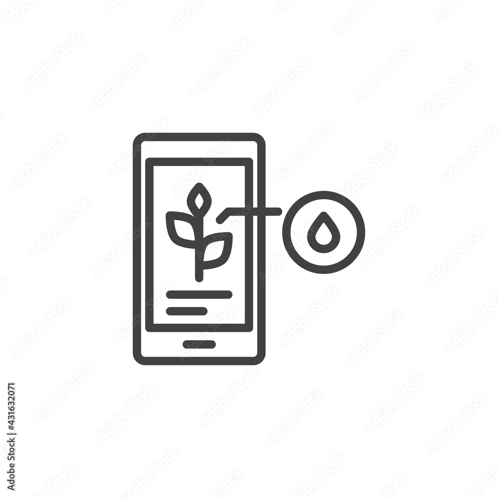 Smart farming control line icon Smart farming control line icon
