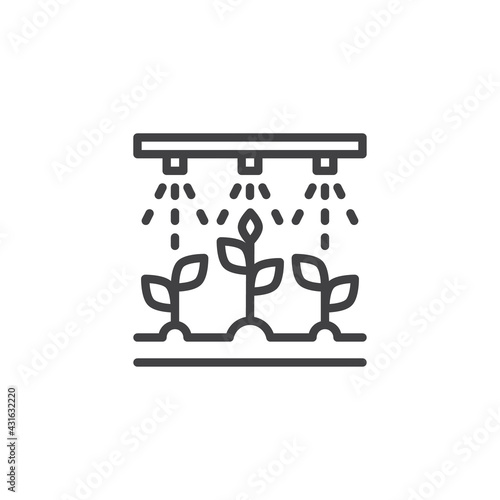 Irrigation system line icon