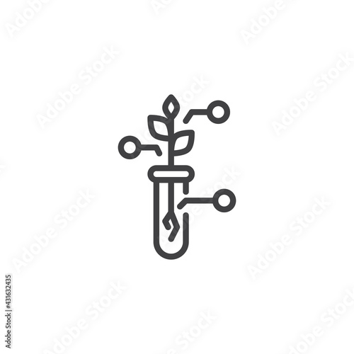 Agricultural laboratory research line icon