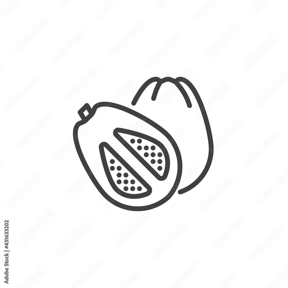 Obraz premium Guava fruit line icon