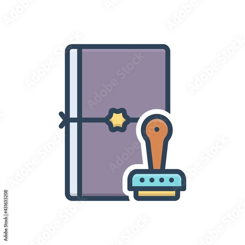 Color illustration icon for legacy