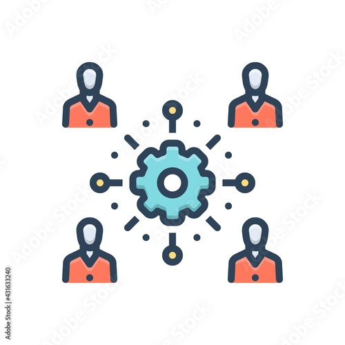 Color illustration icon for organizations