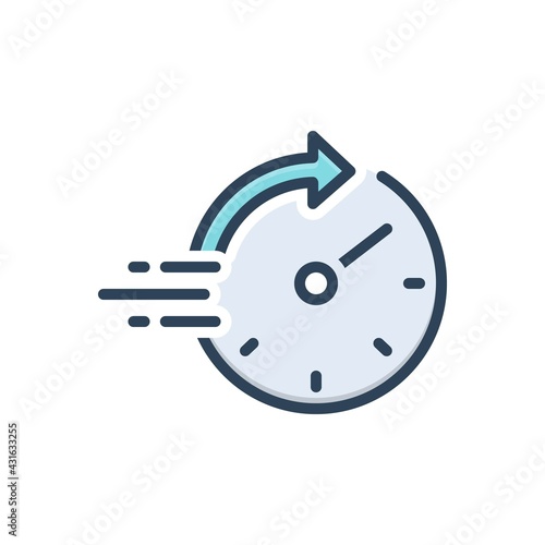 Color illustration icon for rapid
