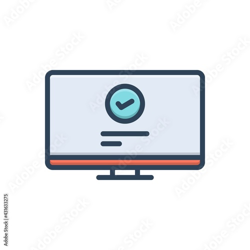 Photographie Color illustration icon for submitted
