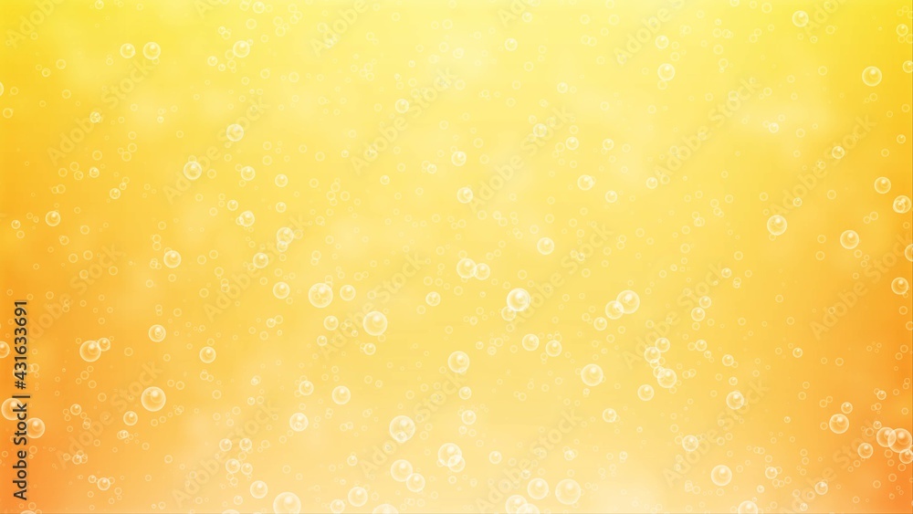 Gold background with floating bubbles Gold background with floating bubbles