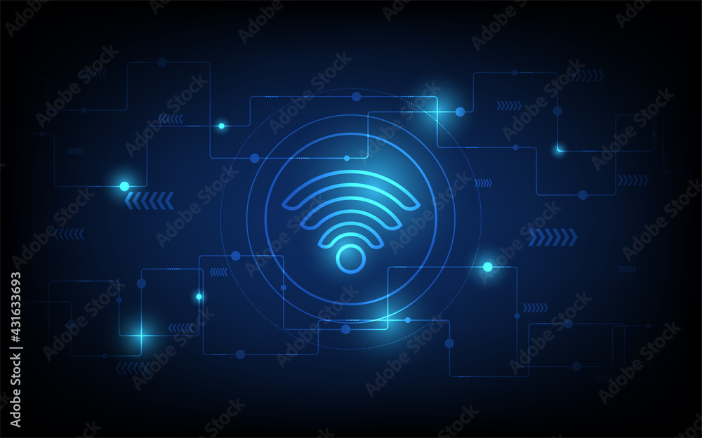 Abstract technology background, communication concept, futuristic digital innovation background vector illustration Abstract technology background, communication concept, futuristic digital innovation background vector illustration