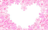 Creative pastel pink flower heart frame
