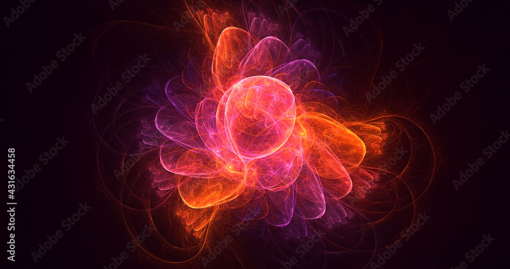 3D rendering abstract multicolor fractal light background 3D rendering abstract multicolor fractal light background