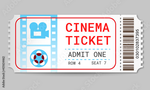 Retro cinema ticket 