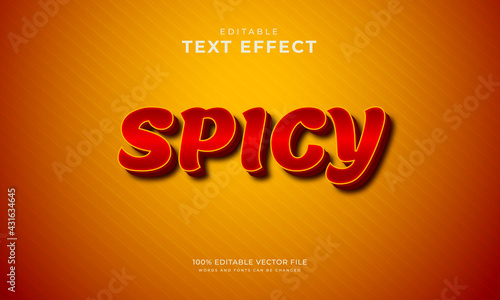 Spicy 3d editable text style effect