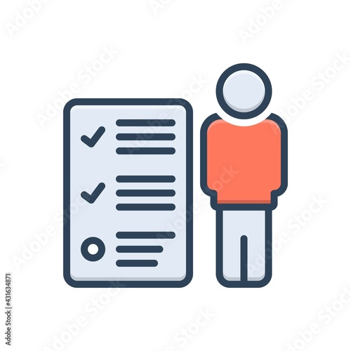 Color illustration icon for responsibilities